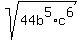 sqrt%2844b%5E5%2Ac%5E6%29