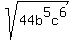 sqrt%2844b%5E5c%5E6%29