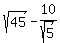 sqrt%2845%29+-+10%2Fsqrt%285%29
