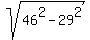 sqrt%2846%5E2+-+29%5E2%29