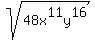 sqrt%2848x%5E11y%5E16%29+