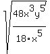 sqrt%2848x%5E3y%5E5%2F18x%5E5%29