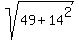 sqrt%2849%2B14%5E2%29
