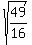 sqrt%2849%2F16%29