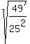 sqrt%2849%2F25%5E2%29
