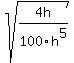 sqrt%284h%2F100h%5E5%29