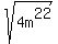 sqrt%284m%5E22%29