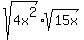 sqrt%284x%5E2%29%2Asqrt%2815x%29