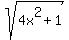 sqrt%284x%5E2+%2B+1%29