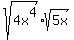 sqrt%284x%5E4%29%2Asqrt%285x%29