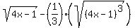 sqrt%284x-1%29-%281%2F3%29%28sqrt%28%284x-1%29%5E3%29%29