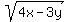 sqrt%284x-3y%29
