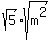 sqrt%285%29%2Asqrt%28m%5E2%29