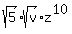 sqrt%285%29%2Asqrt%28v%29%2Az%5E10
