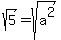 sqrt%285%29=sqrt%28a%5E2%29