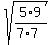 sqrt%285%2A9%2F%287%2A7%29%29