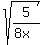 sqrt%285%2F%288x%29%29