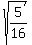 sqrt%285%2F16%29