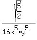 sqrt%285%2F2%29%2F+%2816x%5E5%2Ay%5E5%29