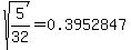 sqrt%285%2F32%29=0.3952847