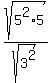 sqrt%285%5E2%2A5%29%2Fsqrt%283%5E2%29