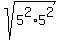 sqrt%285%5E2%2A5%5E2%29