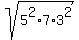 sqrt%285%5E2%2A7%2A3%5E2%29