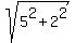 sqrt%285%5E2%2B2%5E2%29