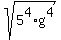 sqrt%285%5E4%2Ag%5E4%29