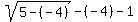 sqrt%285-%28-4%29%29-%28-4%29-1