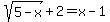 sqrt%285-x%29%2B2=x-1