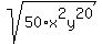 sqrt%2850%2Ax%5E2y%5E20%29