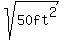 sqrt%2850ft%5E2%29