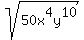 sqrt%2850x%5E4y%5E10%29