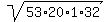 sqrt%2853%2A20%2A1%2A32%29
