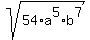 sqrt%2854%2Aa%5E5%2Ab%5E7%29