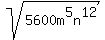 sqrt%285600m%5E5n%5E12%29