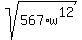 sqrt%28567%2Aw%5E12%29