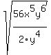 sqrt%2856x%5E5y%5E6%2F2y%5E4%29