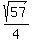 sqrt%2857%29%2F4%29