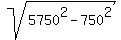 sqrt%285750%5E2-750%5E2%29