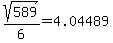 sqrt%28589%29%2F6=4.04489