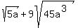 sqrt%285a%29%2B9sqrt%2845a%5E%283%29%29