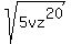 sqrt%285vz%5E20%29