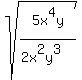 sqrt%285x%5E4y%2F%282x%5E2y%5E3%29%29