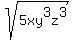 sqrt%285xy%5E3z%5E3%29