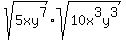 sqrt%285xy%5E7%29sqrt%2810x%5E3y%5E3%29