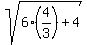 sqrt%286%284%2F3%29%2B4%29