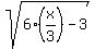 sqrt%286%28x%2F3%29-3%29