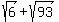 sqrt%286%29%2Bsqrt%2893%29+